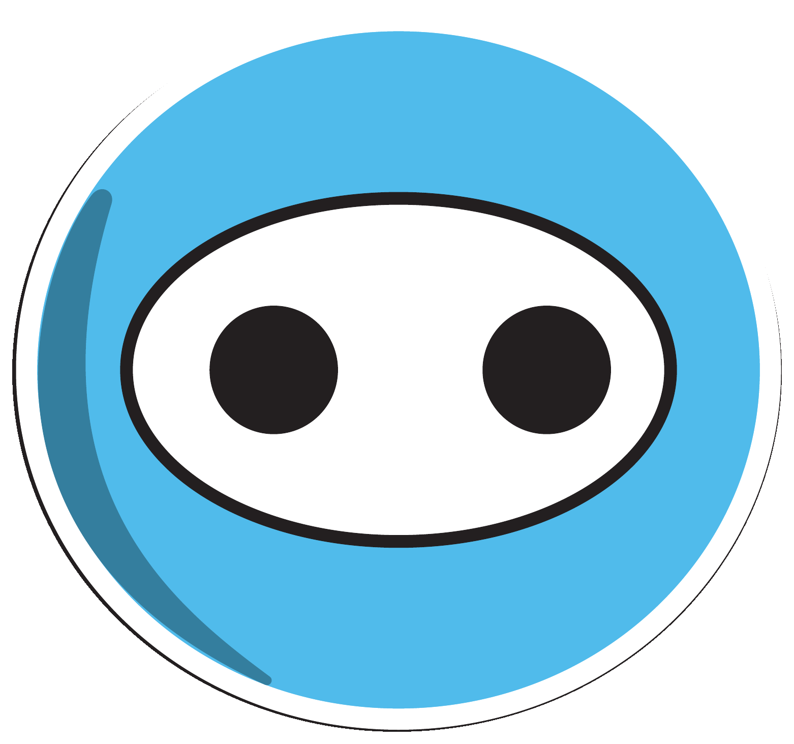 Sōl head with dark outline for light backgrounds