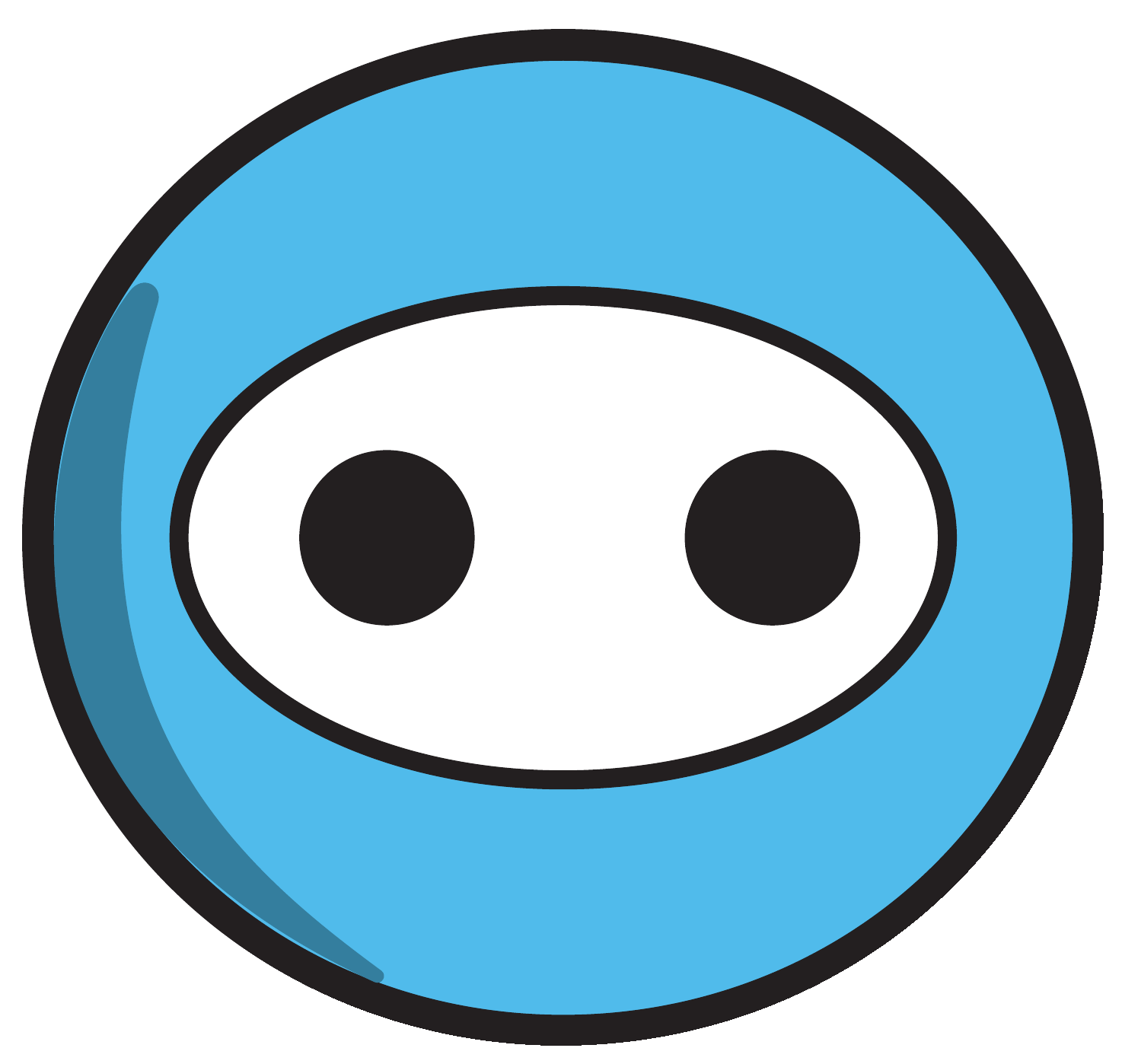 Sōl head with light outline for dark backgrounds