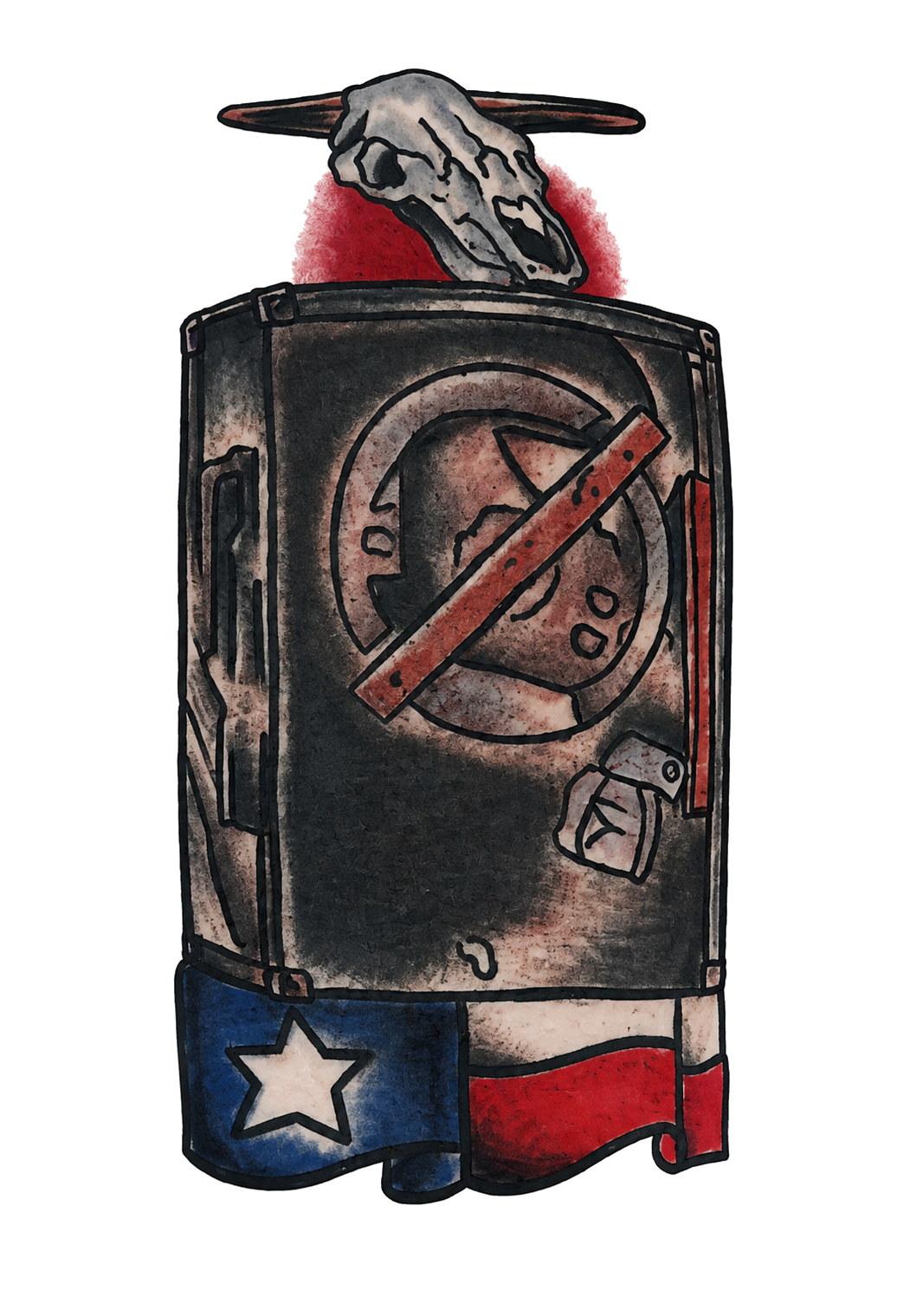 Guitar rig tattoo flash