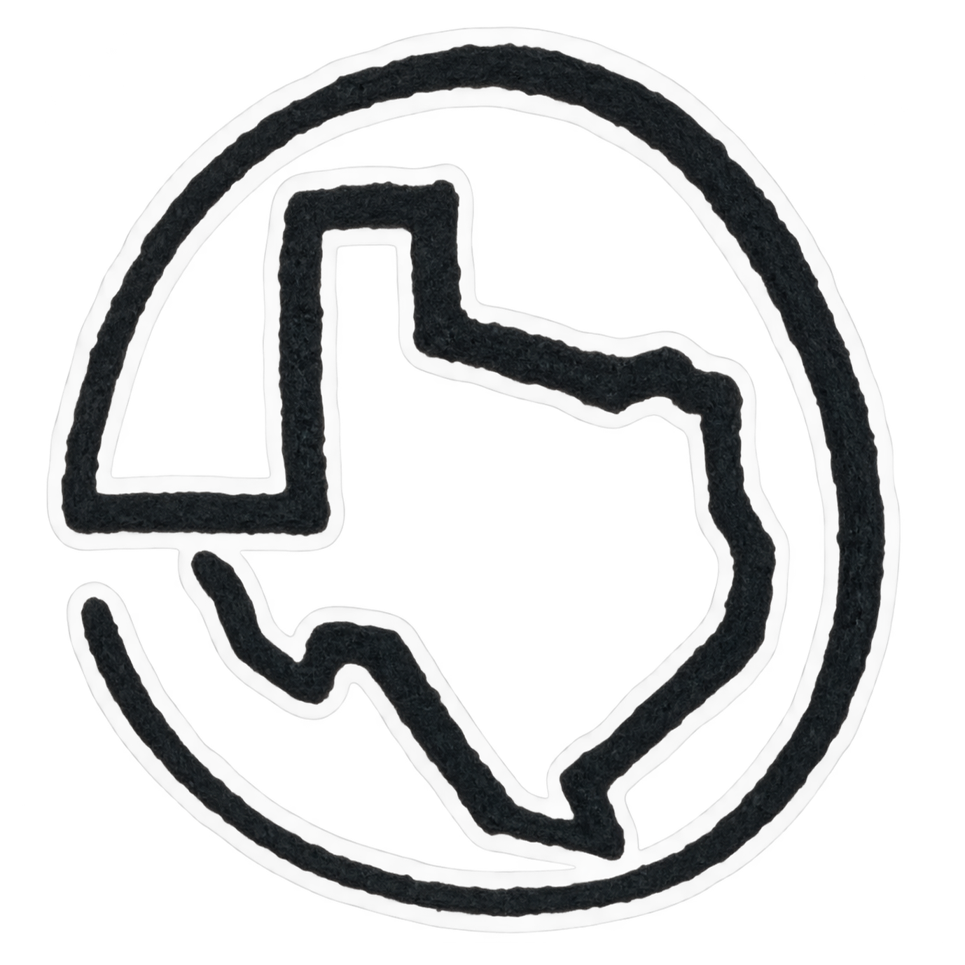 Texas outline tattoo flash